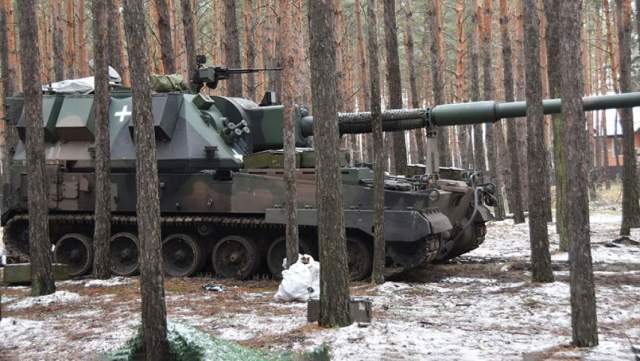 Самоходная артиллерийская установка Krab польского производства в составе подразделения ВСУ