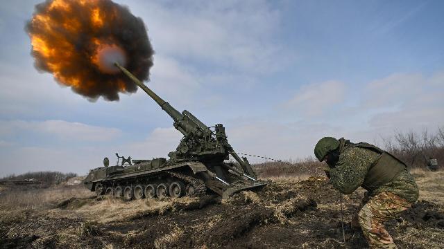 Самоходная артиллерийская установка "Малка" на Авдеевском направлении