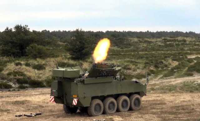 Самоходный миномёт «Пиранья 5» датской армии