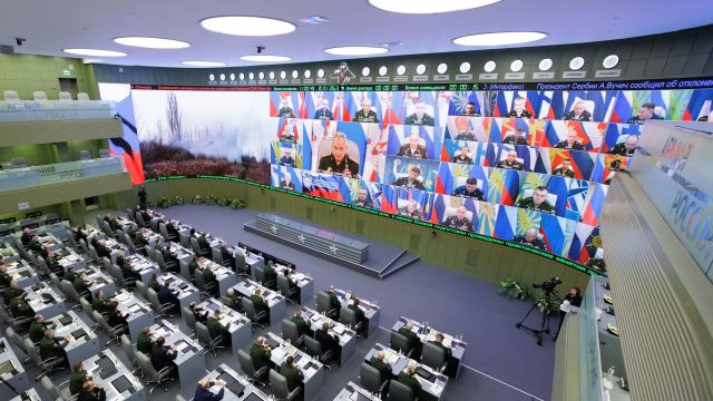 Селекторное совещание в Национальном центре управления обороной РФ