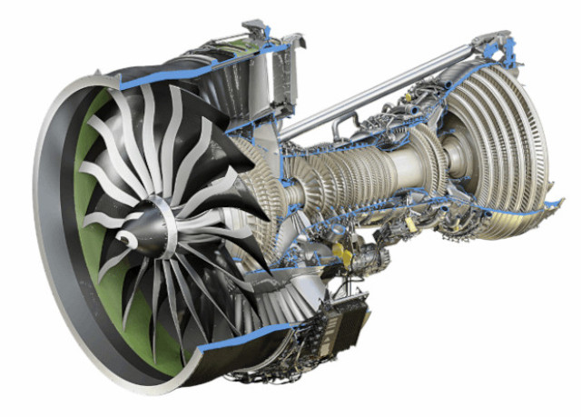 Схема двигателя GE9X