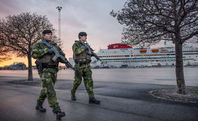 Шведские солдаты на острове Готланд