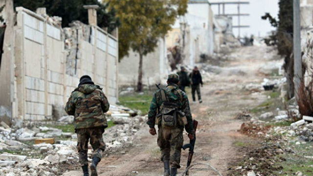 Сирийские военные в провинции Алеппо