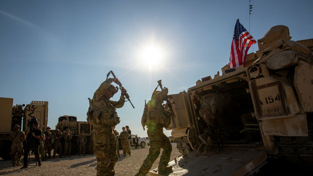 Солдаты на военной базе США В Сирии