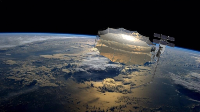 Спутники Capella обращаются вокруг Земли с периодом около 90 минут. Чтобы получать от них данные в режиме реального времени связь устанавливается через партнеров — геостационарные аппараты Inmarsat. На фото — художественное представление аппарата Sequoia 