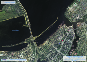 Спутниковый снимок Набережных Челнов и реки Камы. Фото пресс-службы РКС