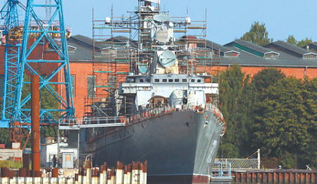 Сторожевой корабль «Неустрашимый» после ремонта возвращается в боевой состав Балтийского флота. Фото с сайта www.shipyard-yantar.ru