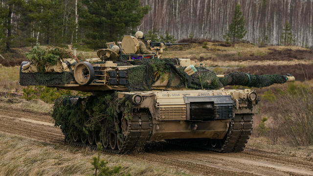 Танк M1 Abrams на международных военных учениях "Summer Shield XIV" в Латвии