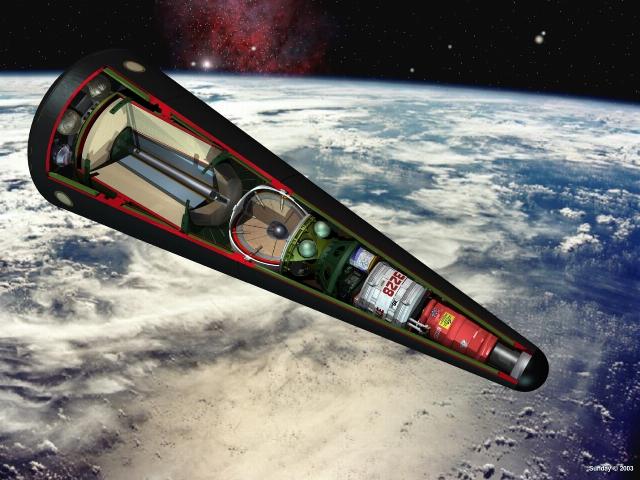 Термоядерная боеголовка W76 мощностью 100 килотонн, размещенная внутри боевого блока Mk4. Этим боевым блоком снаряжаются межконтинентальные баллистические ракеты подводных лодок «Трайдент II» (наряду с боеголовкой W88) / Источник изображения: Josef Witton, X.com