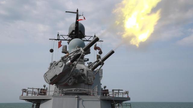 Учения Каспийской флотилии ВМФ