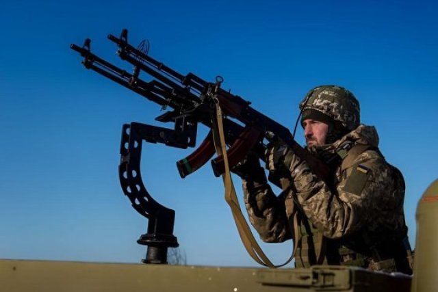 Украинская зенитная установка с пулеметами Калашникова