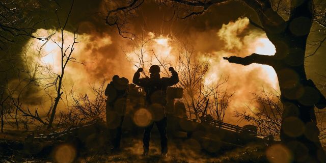 Украинские солдаты на позициях близ Бахмута. 20 ноября 2022 года