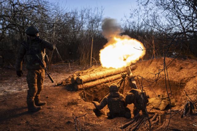 Украинские военные под Артемовском (Бахмутом)