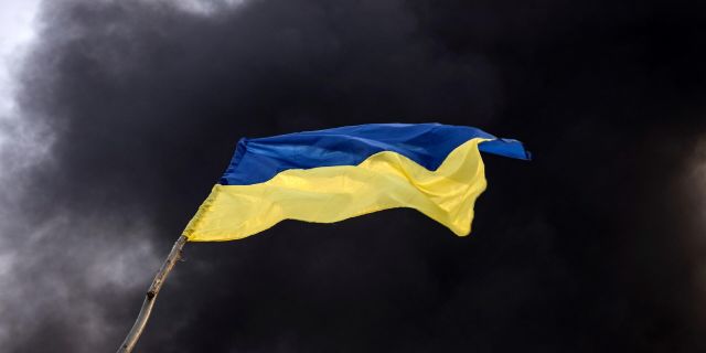 Украинский флаг в Калиновке