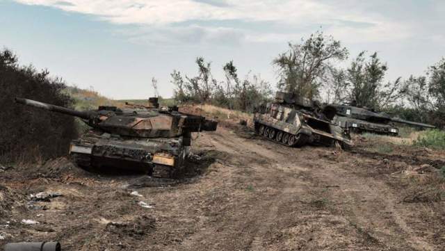 Уничтоженные в зоне СВО танки «Леопард» и боевая машина пехоты «Брэдли»
