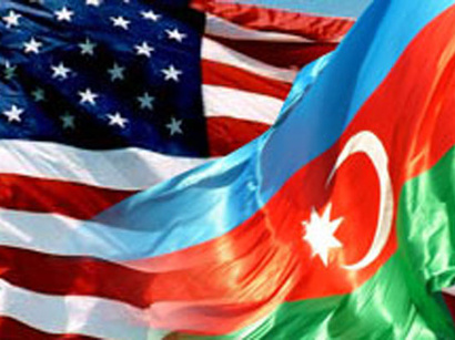 Флаги Азербайджана и США