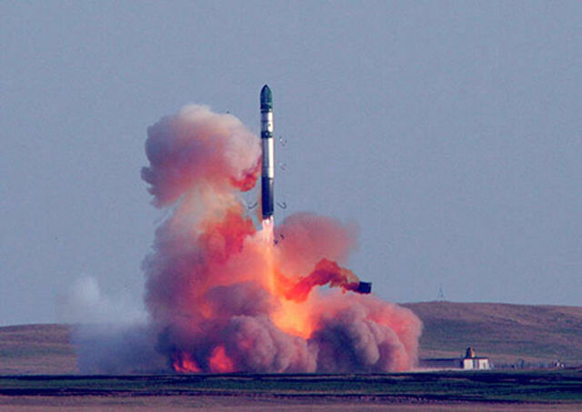 Успешный пуск ракеты РС-20Б из позиционного района Домбаровский Ясненского ракетного соединения