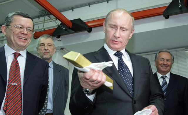В. Путин посетил Центральное хранилище Банка России