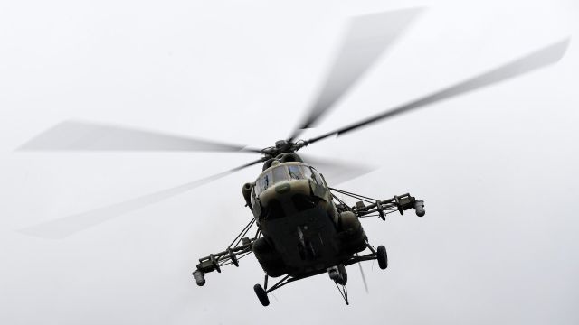Вертолет Ми-8АМТШ на миротворческих учениях стран стран ОДКБ "Нерушимое братство"