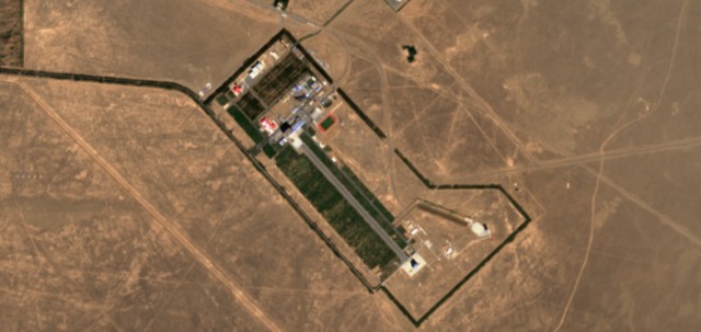 Вид на космодром Цзюцюань со спутника Sentinel-2.