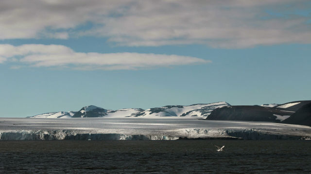 Вид на ледник "Серп и Молот" в районе архипелага Новая Земля