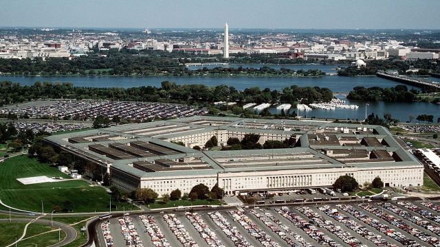 Вид на Пентагон в штате Виргиния, США