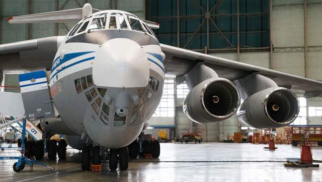 Военно-транспортный самолет Ил-76МД-90А на авиастроительном предприятии «Авиастар-СП» в Ульяновске