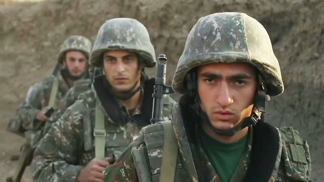 Военнослужащие армии Армении на позициях в Нагорном Карабахе