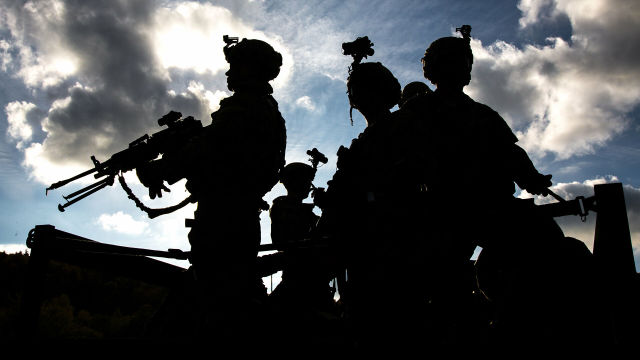 Военнослужащие армии США во время совместных учений войск НАТО Swift Response 2017 в Германии