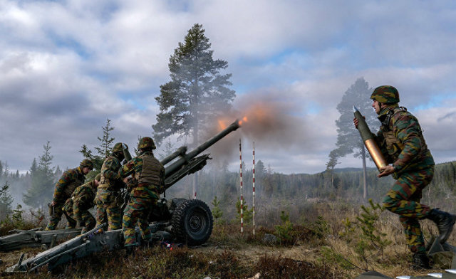 Военнослужащие Вооруженных сил Бельгии во время совместных учений войск НАТО Trident Juncture 2018 ("Единый трезубец") в Норвегии