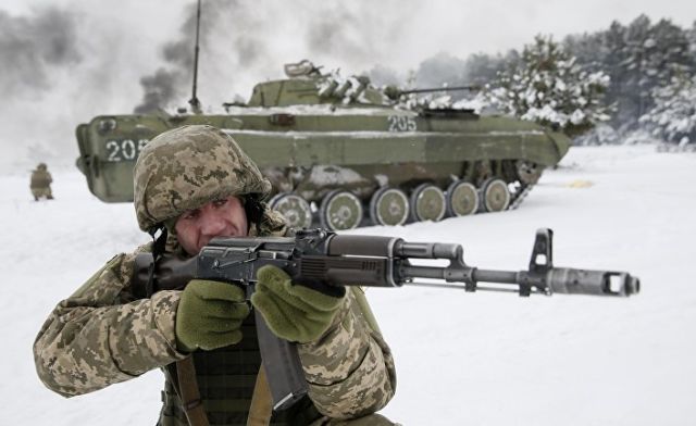Военные учения украинской армии в Черниговской области