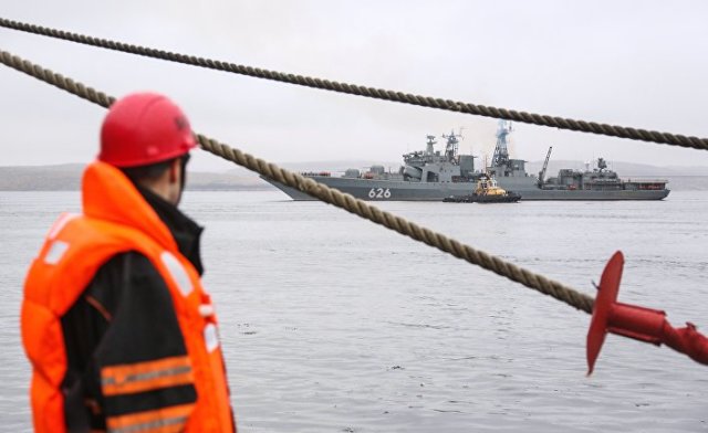 Возвращение отряда кораблей Северного флота с учений в Арктике