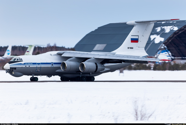 Второй переданный в 2019 году в состав 235-го военно-транспортного авиационного полка 18-й военно-транспортной авиационной дивизии Военно-транспортной авиации ВКС России военно-трансполртный самолет Ил-76МД-90А (серийный номер 0110, регистрационный номер 