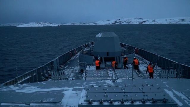 Выход фрегата "Адмирал Горшков" из базы