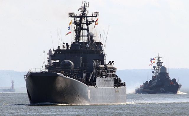 Выход кораблей Балтийского флота в море в рамках учений «Запад-2017»
