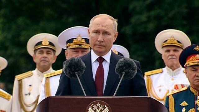 Выступление Путина на Параде в честь Дня ВМФ РФ