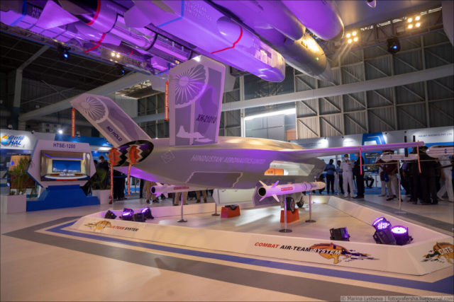 India has unveiled a mock-up of an unmanned wingman for its