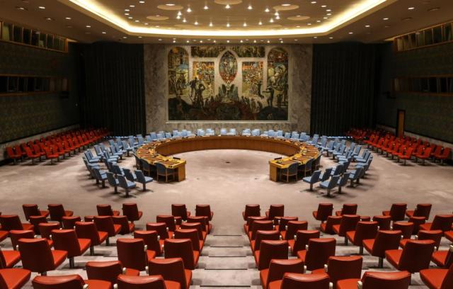 Зал заседаний Совета Безопасности в штаб-квартире ООН