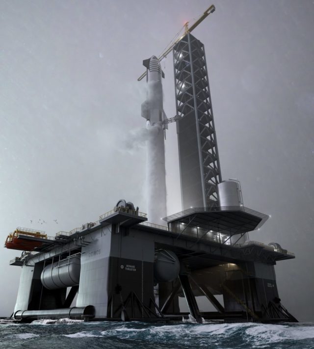 Заправка 120-метрового Starship в отдаленных частях мира будет непременным условием его использования как военного транспортника. Однако в ней нет ничего невозможного. Платформы типа <a href=