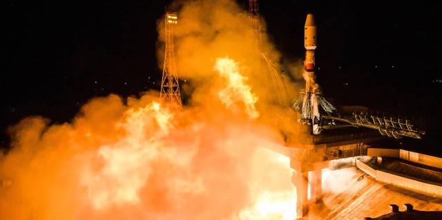 Запуск ракеты-носителя "Союз-2.1б" с модулем "Причал" с космодрома Байконур, 24 ноября 2021 года