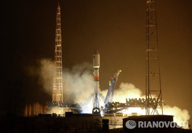 Запуск ракеты-носителя Союз-2.1б c космодрома Плесецк. Архивное фото