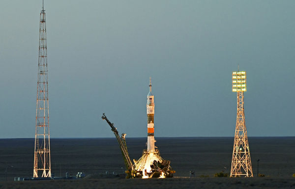 Запуск ракеты-носителя "Союз-ФГ"