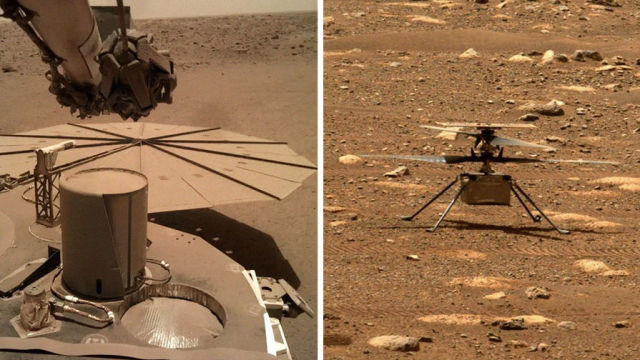 Марсианский посадочный аппарат NASA Insight и БЛА Ingenuity